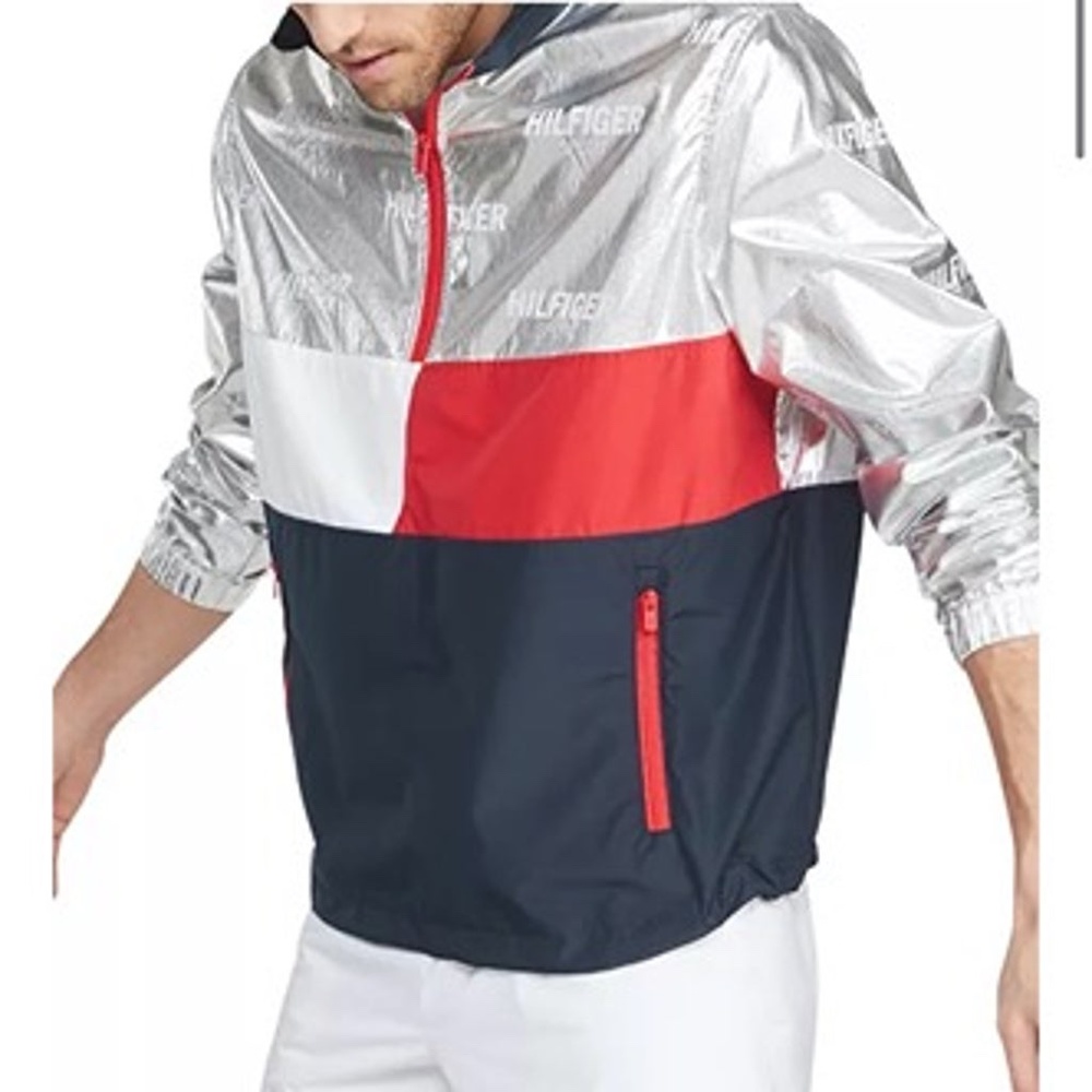 Tommy Hilfiger Men's Jasper Quarter-Zip Colorblocked Sport Jacket